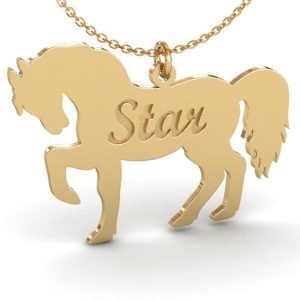 UnusualStandout #91 Personalized Horse Lover Name Necklace