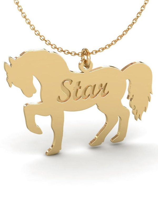 UnusualStandout #91 Personalized Horse Lover Name Necklace