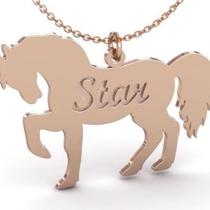 UnusualStandout #91 Personalized Horse Lover Name Necklace