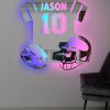 UnusualStandout #92 Personalized Baseball Player LED Mirror Light