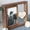 UnusualStandout #93 Personalized Rotating Floating Picture Frames Double-Sided For Couple