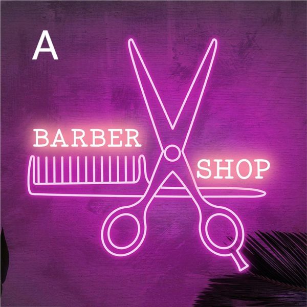 UnusualStandout #96 Personalized Barber Shop Neon Sign