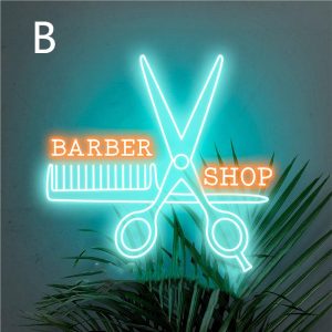 UnusualStandout #96 Personalized Barber Shop Neon Sign