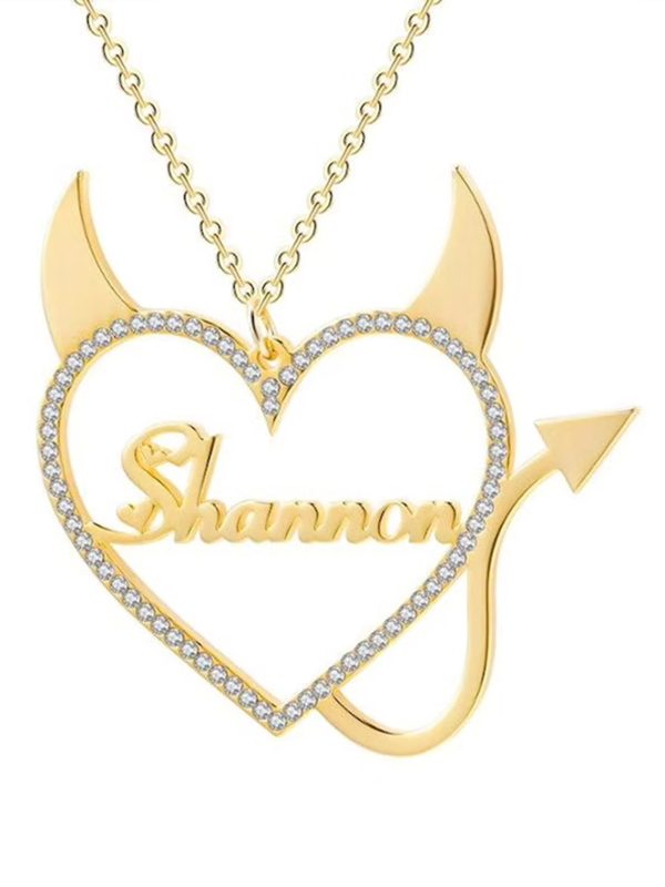 UnusualStandout #98 Personalized Heart-shaped Name Necklace