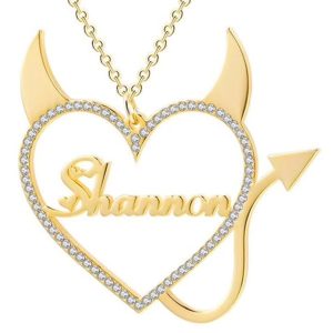 UnusualStandout #98 Personalized Heart-shaped Name Necklace