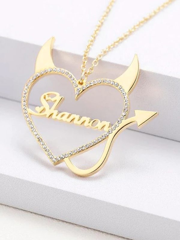 UnusualStandout #98 Personalized Heart-shaped Name Necklace