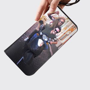 UnusualStandout #501 Personalized Women's Photo Leather Wallet - Large