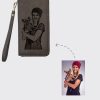 UnusualStandout #511 Personalized Sketch Photo Women's Dark Brown Wallet