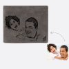 UnusualStandout #517 Personalized Photo Men's Wallet Gray