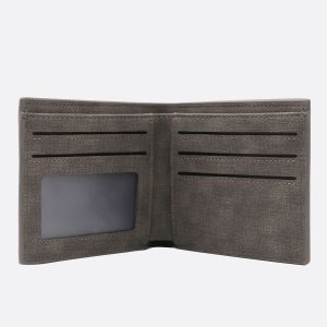 UnusualStandout #517 Personalized Photo Men's Wallet Gray