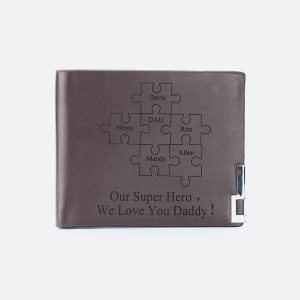 UnusualStandout #523 Personalized Ultra-thin Puzzle Wallet