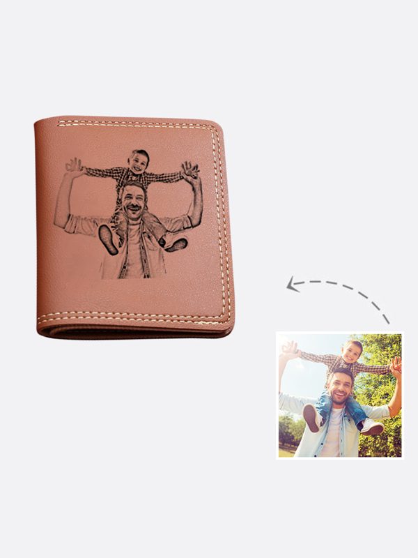 UnusualStandout #527 Personalized Men's Ultra-thin Simple Vertical Photo Wallet