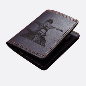 UnusualStandout #527 Personalized Men's Ultra-thin Simple Vertical Photo Wallet