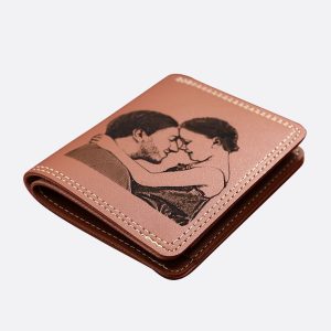 UnusualStandout #527 Personalized Men's Ultra-thin Simple Vertical Photo Wallet