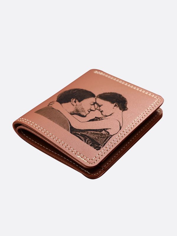 UnusualStandout #527 Personalized Men's Ultra-thin Simple Vertical Photo Wallet