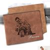 UnusualStandout #530 Personalized men's waterproof photo wallet soft leather