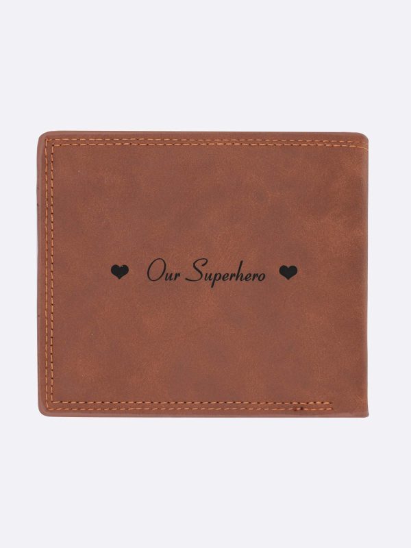 UnusualStandout #534 Personalized Vintage Soft Leather Men's Trifold Wallet