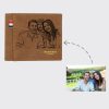 UnusualStandout #543 Personalized Photo Men's Tri-fold Wallet - Brown