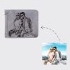 UnusualStandout #546 Personalized Photo Men's Short Wallet - Gray