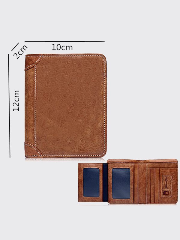 UnusualStandout #550 Personalized photo men's leather vertical wallet dark brown