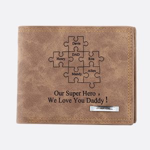 UnusualStandout #554 Custom Puzzle Leather Tri-fold Wallet