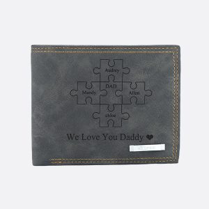 UnusualStandout #556 Custom Soft Leather Puzzle Men's Wallet