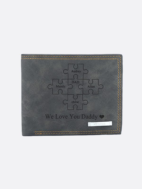 UnusualStandout #556 Custom Soft Leather Puzzle Men's Wallet