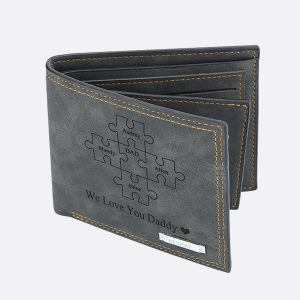 UnusualStandout #556 Custom Soft Leather Puzzle Men's Wallet