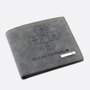 UnusualStandout #556 Custom Soft Leather Puzzle Men's Wallet