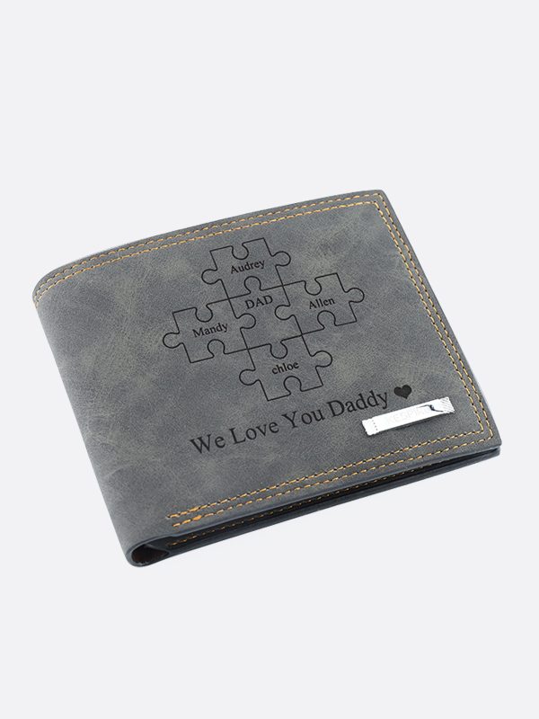 UnusualStandout #556 Custom Soft Leather Puzzle Men's Wallet