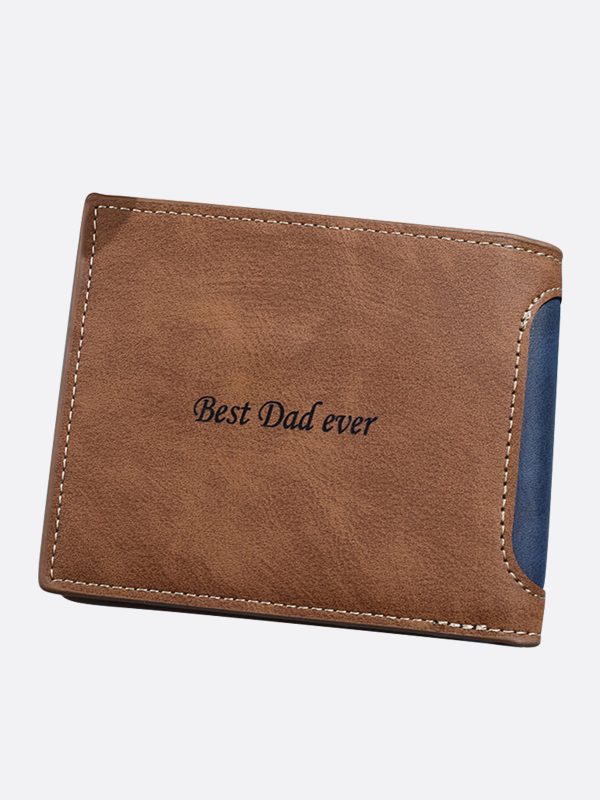 UnusualStandout #557 Customized horizontal casual stitching men's wallet