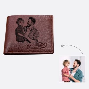 UnusualStandout #560 Custom Soft Leather Horizontal Photo Men's Wallet