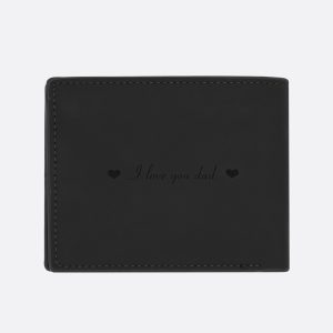 UnusualStandout #567 Personalized Photo Men's Flip Wallet Black