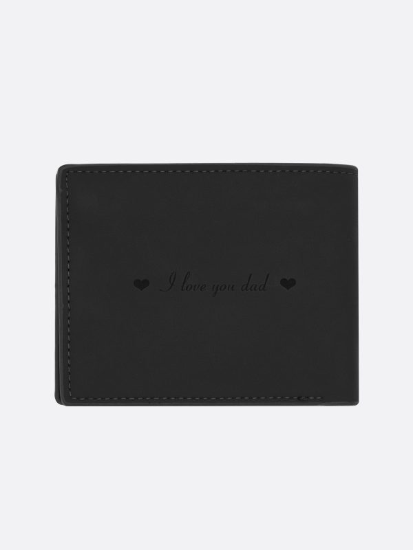 UnusualStandout #567 Personalized Photo Men's Flip Wallet Black