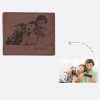 UnusualStandout #568 Personalized Photo Men's Flip Wallet Dark Brown