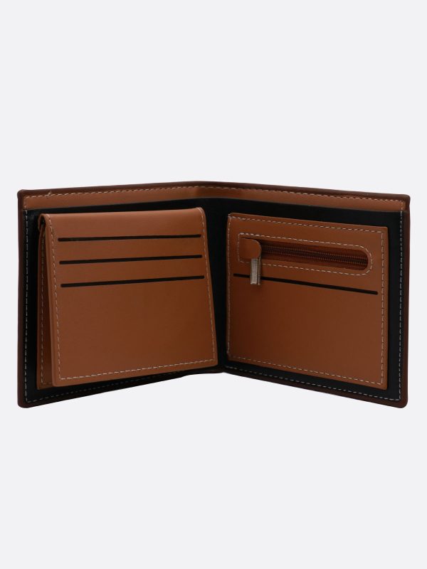 UnusualStandout #568 Personalized Photo Men's Flip Wallet Dark Brown