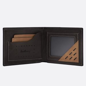 UnusualStandout #569 Personalized Photo Leather Men's Black Wallet