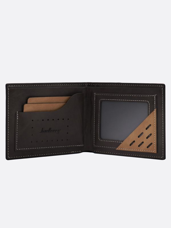 UnusualStandout #569 Personalized Photo Leather Men's Black Wallet