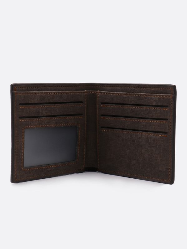 UnusualStandout #571 Personalized Name Men's Wallet Dark Brown