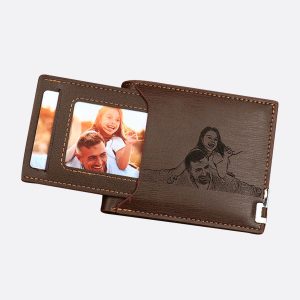 UnusualStandout #574 Customized horizontal iron edge men's wallet