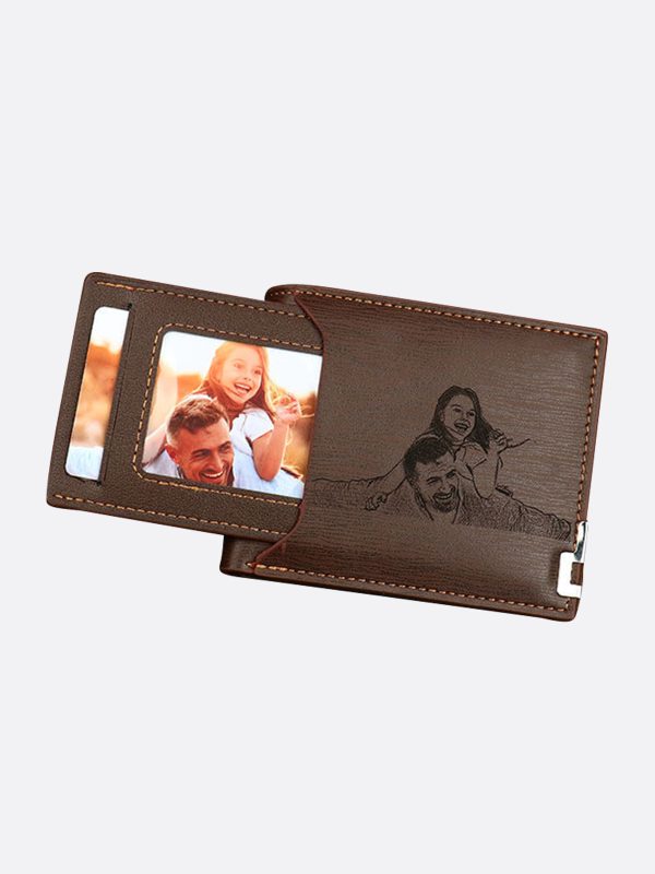 UnusualStandout #574 Customized horizontal iron edge men's wallet