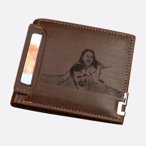 UnusualStandout #574 Customized horizontal iron edge men's wallet