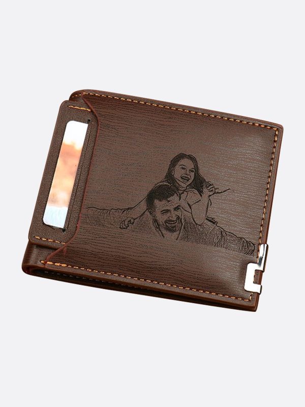 UnusualStandout #574 Customized horizontal iron edge men's wallet