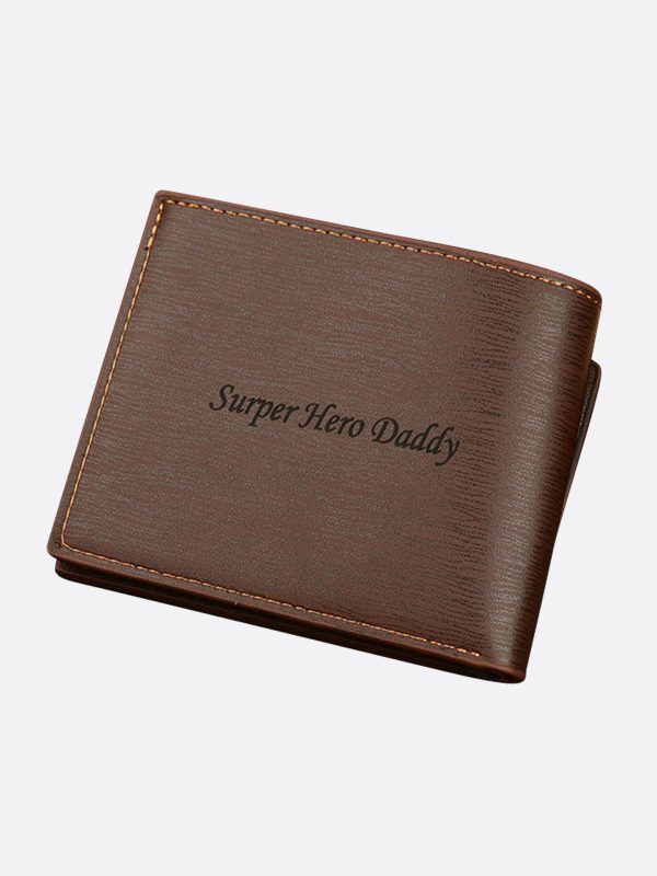 UnusualStandout #574 Customized horizontal iron edge men's wallet