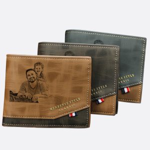 UnusualStandout #575 Custom Men's Photo Leather Wallet