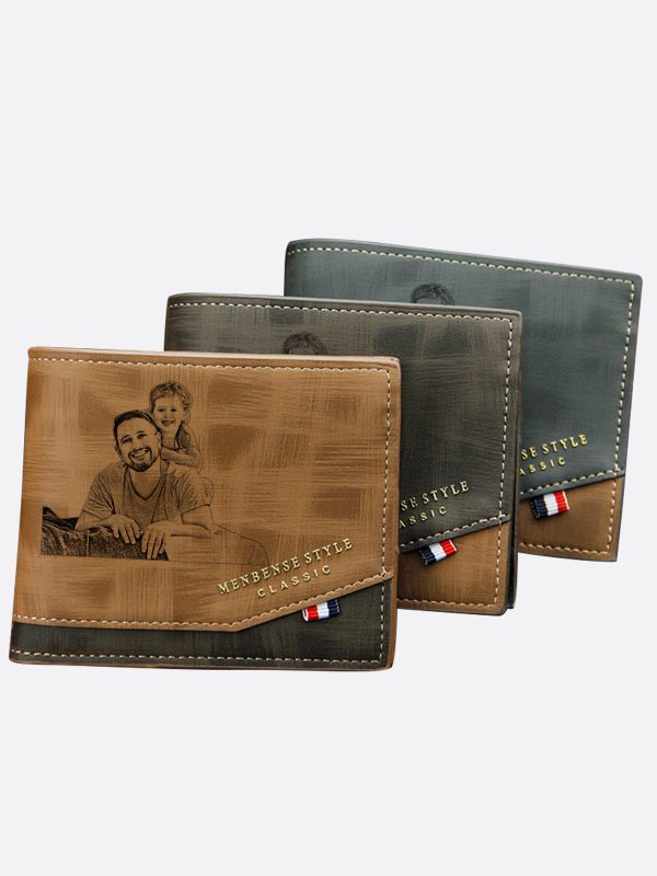 UnusualStandout #575 Custom Men's Photo Leather Wallet