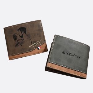 UnusualStandout #575 Custom Men's Photo Leather Wallet