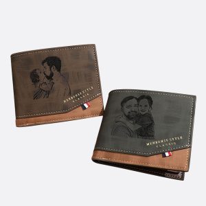 UnusualStandout #575 Custom Men's Photo Leather Wallet