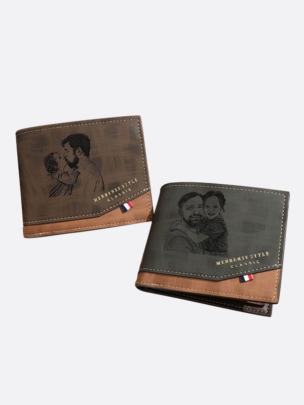 UnusualStandout #575 Custom Men's Photo Leather Wallet