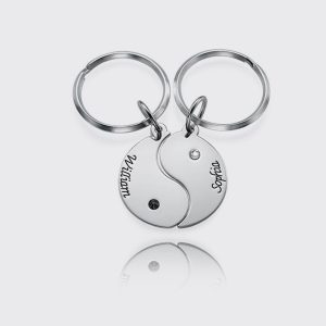 UnusualStandout #585 Personalized Gossip Keychain for Couples